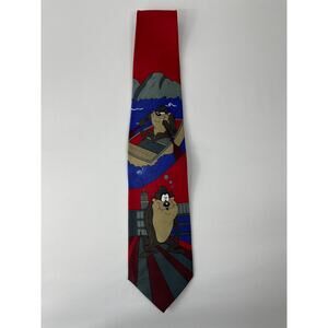 Balancine Hot Cakes Tasmanian Devil Vintage Looney Tunes 1993 Neck Tie Taz